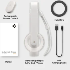 SELFIE STICK SPIGEN S571W MAGSAFE BLUETOOTH STATYW BEŻOWY