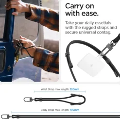 Smycz Spigen uniwersalna STRAP SET CROSSBODY & WRIST BLACK