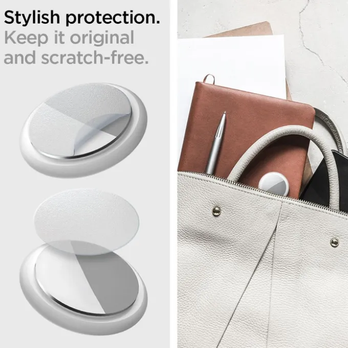 Spigen Airskin 4-Set Apple Airtag Folia Hydrożelowa Matte Clear