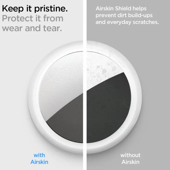 Spigen Airskin 4-Set Apple Airtag Folia Hydrożelowa Matte Clear