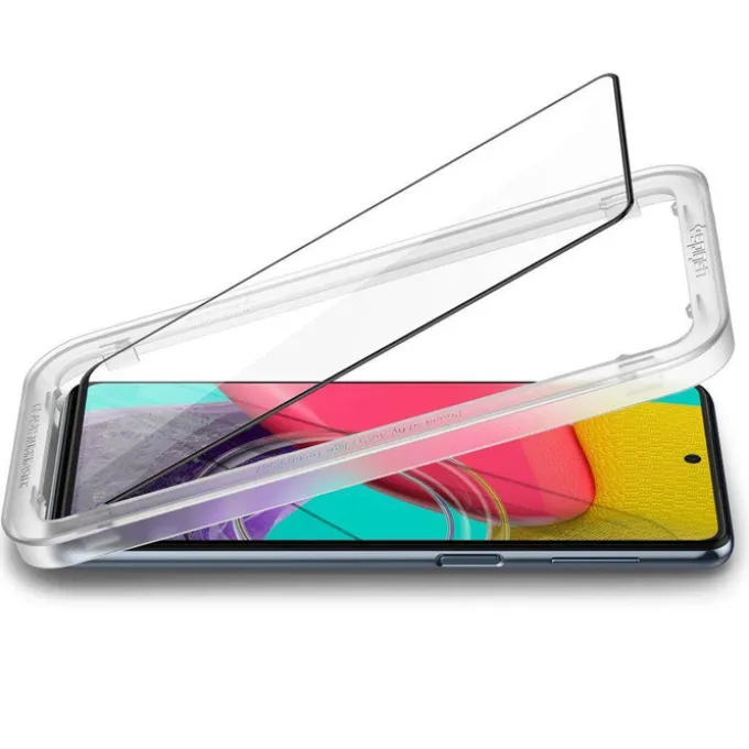 SPIGEN ALM GLASS FC GALAXY M53 5G Szkło hartowane BLACK