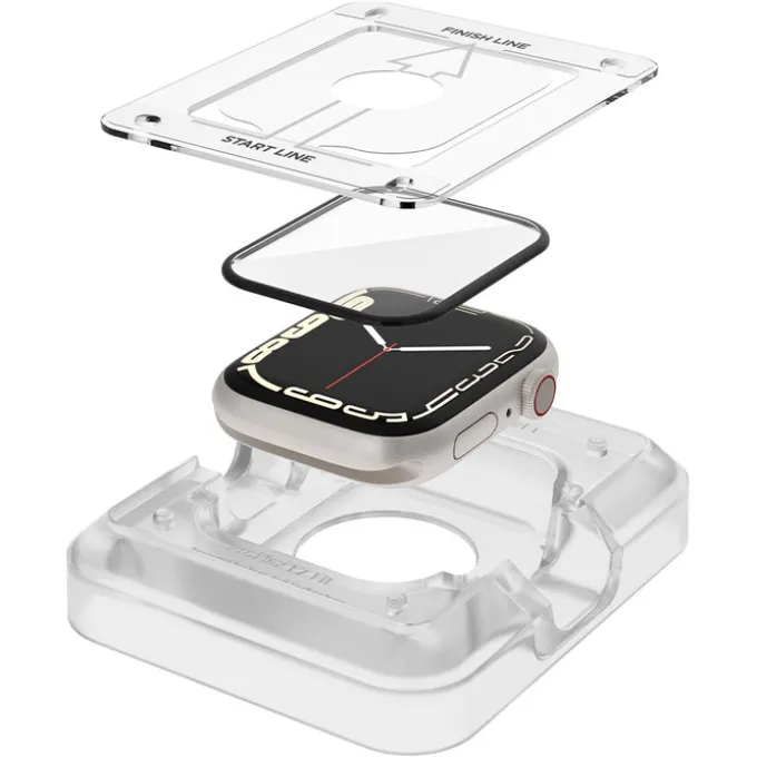 SPIGEN Apple Watch 7 (41 MM) Proflex ”Ez Fit” 2-Pack Szkło Hybrydowe