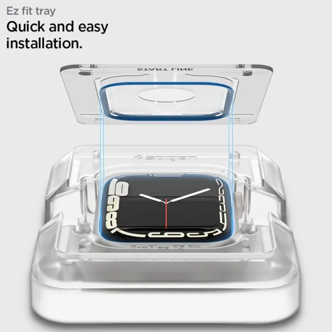 SPIGEN Apple Watch 7 (41 MM) Proflex ”Ez Fit” 2-Pack Szkło Hybrydowe
