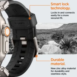 SPIGEN DURAPRO ARMOR PU APPLE WATCH 4 / 5 / 6 / 7 / 8 / 9 / SE / ULTRA 1 / 2 (42 / 44 / 45 / 49 MM) BLACK