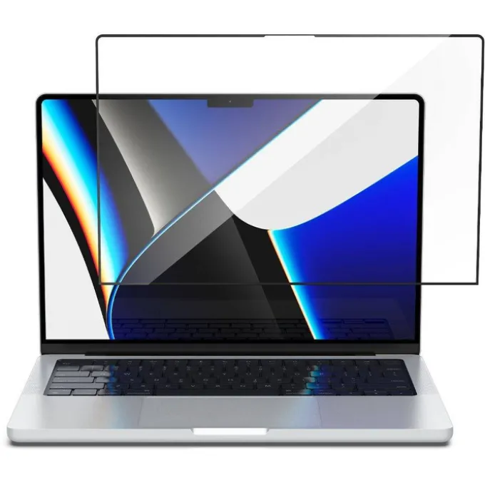 Spigen Glass Fc Macbook Pro 14 2021 Black Szkło hartowane