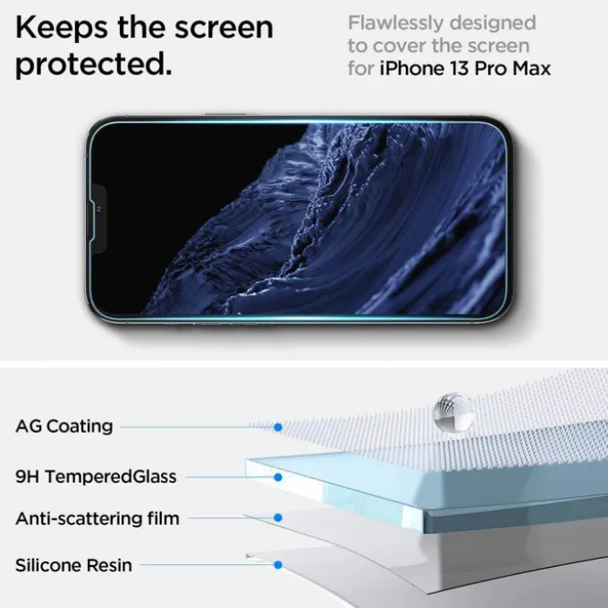 Spigen Glas.Tr ”ez Fit” Apple iPhone 13 Pro Max Szkło Hartowane