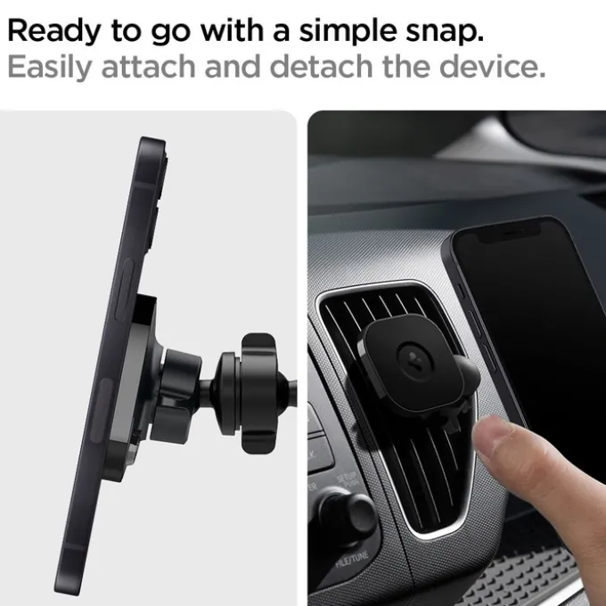 Spigen ITS12 Magnetic Uchwyt Do Kratki Magsafe Vent Car Mount Black