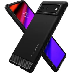 SPIGEN Rugged Armor Google Pixel 6 ETUI Matte Czarny Case