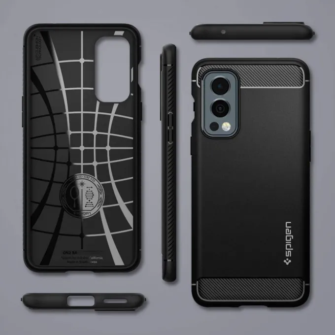 SPIGEN Rugged Armor Oneplus Nord 2 5G Etui Matte Black