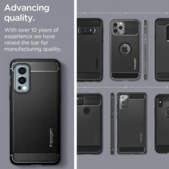 SPIGEN Rugged Armor Oneplus Nord 2 5G Etui Matte Black