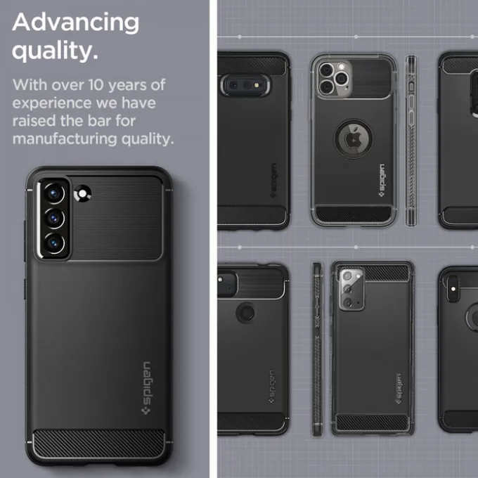 Spigen Rugged Armor S21 FE Matte Black Case
