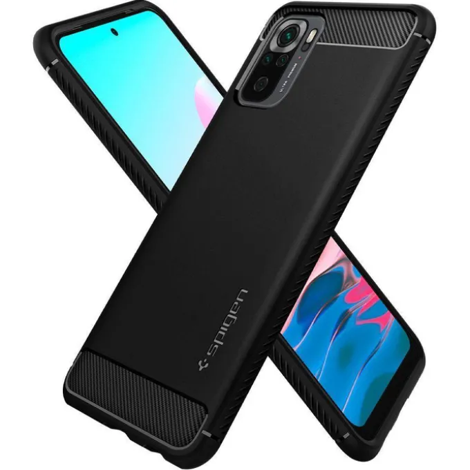 SPIGEN Rugged Armor Xiaomi Redmi Note 10 / 10S Etui Matte Black Case