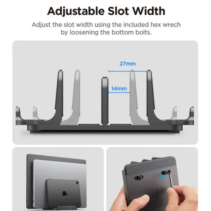 STOJAK NA LAPTOPY SPIGEN LD208S4 PIONOWY SPACE GREY