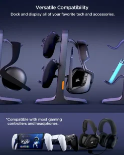 STOJAK SPIGEN UNIVERSAL GAME CONTROLLER & HEADSET STAND BLACK