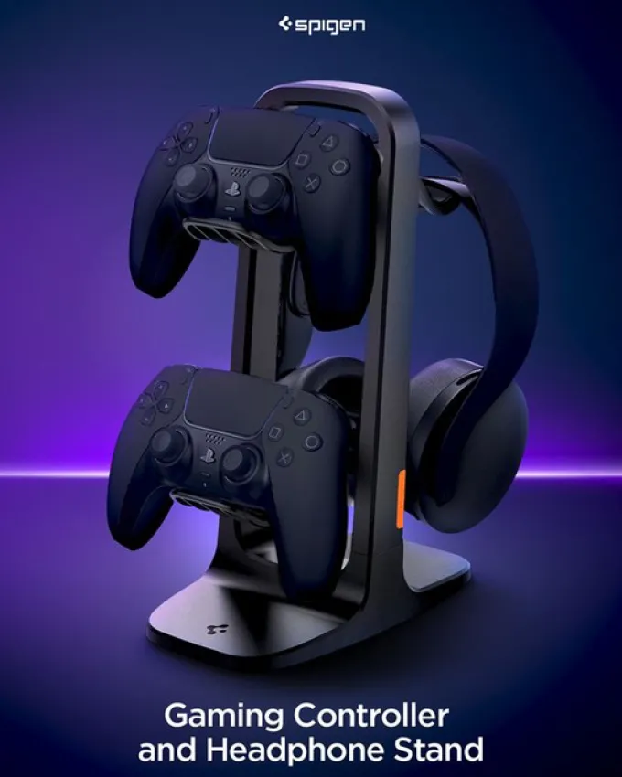 STOJAK SPIGEN UNIVERSAL GAME CONTROLLER & HEADSET STAND BLACK