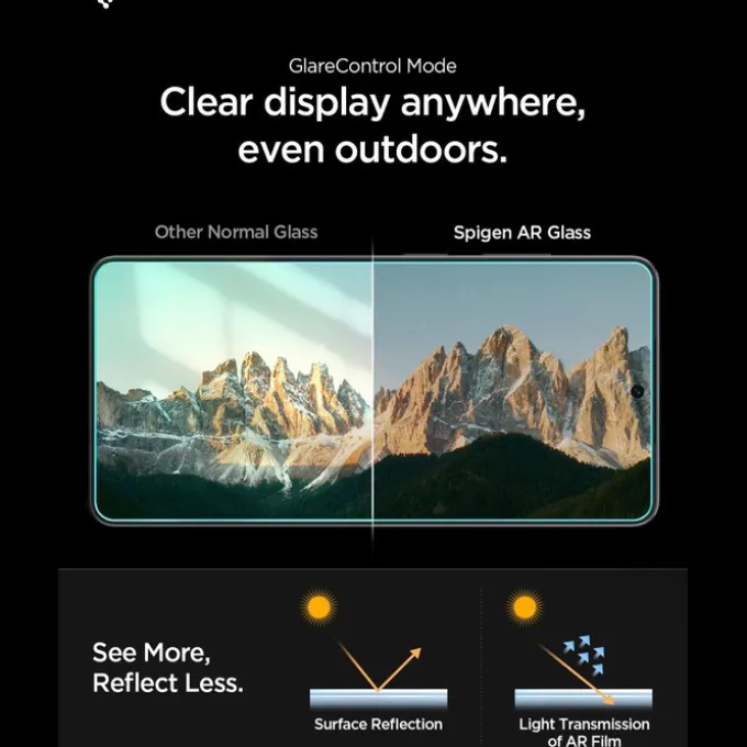 SZKŁO ANTYREFLEKSYJNE SPIGEN SAMSUNG GALAXY S26 GLAS.TR "EZ FIT PRO AC" 2-PACK CLEAR