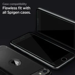 Szkło Hartowane SPIGEN Alm Glass Fc iPhone SE 2022 2020 7 8 Black Czarne