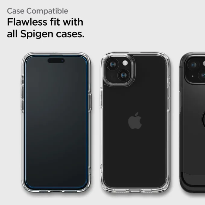 Szkło Hartowane Spigen Alm Glass Fc 2-pack iPhone 15 Plus Black