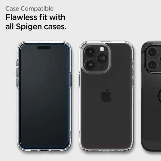 Szkło Hartowane Spigen Alm Glass Fc 2-pack iPhone 15 Pro Max Black