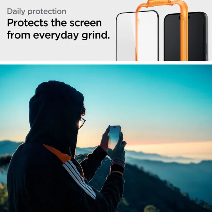 Szkło Hartowane Spigen Alm Glass Fc 2-pack iPhone 15 Black