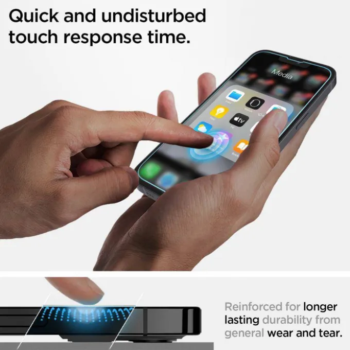 SZKŁO HARTOWANE SPIGEN Apple iPhone 13 Mini Glas.Tr ”EZ Fit” 2-Pack