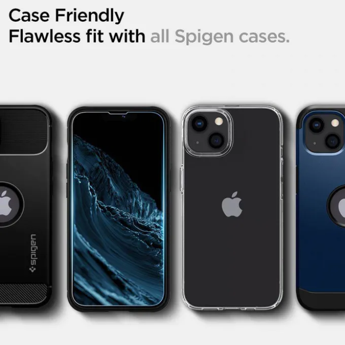SZKŁO HARTOWANE SPIGEN Apple iPhone 13 Mini Glas.Tr ”EZ Fit” 2-Pack