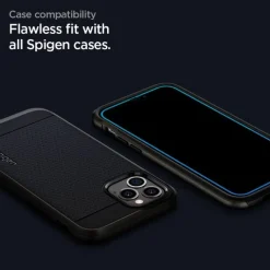 Szkło Hartowane SPIGEN Glass Fc iPhone 12 Mini Black Czarne