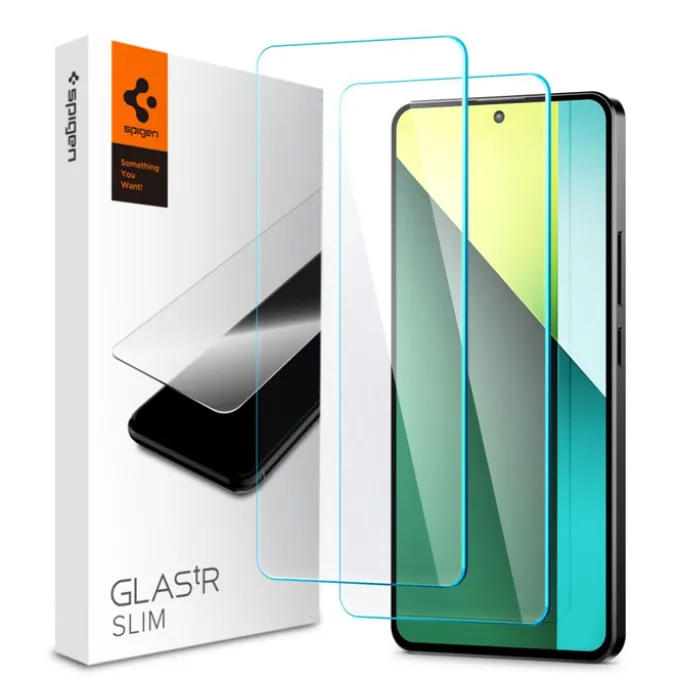 SZKŁO HARTOWANE SPIGEN GLAS.TR SLIM 2-PACK XIAOMI REDMI NOTE 13 PRO 5G CLEAR