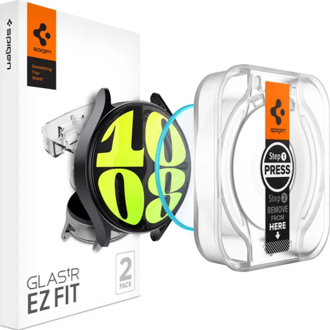 SZKŁO HARTOWANE SPIGEN GLAS.TR ”EZ-FIT” 2-PACK GALAXY WATCH 7 (44 MM) CLEAR