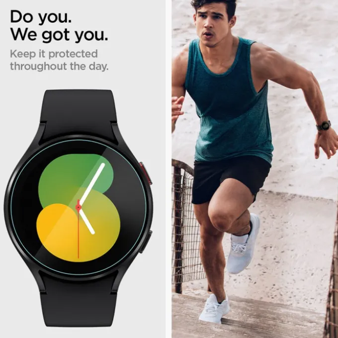 SZKŁO HARTOWANE SPIGEN GLAS.TR ”EZ-FIT” 2-PACK GALAXY WATCH 4 / 5 (44 MM)