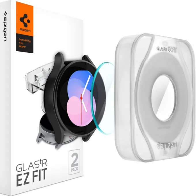 SZKŁO HARTOWANE SPIGEN GLAS.TR ”EZ-FIT” 2-PACK GALAXY WATCH 4 / 5 (40 MM)