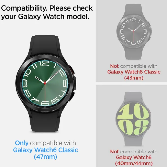 Szkło Hartowane Spigen Glas.tr ”ez-fit” 2-pack Galaxy Watch 6 Classic (47 mm) Clear