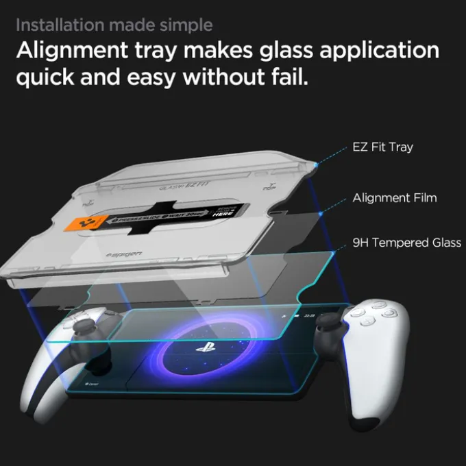 SZKŁO HARTOWANE SPIGEN GLAS.TR ”EZ FIT” SONY PLAYSTATION PORTAL CLEAR