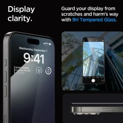 Szkło Hartowane Spigen Glas.tr ”ez Fit” Fc iPhone 15 Pro Black