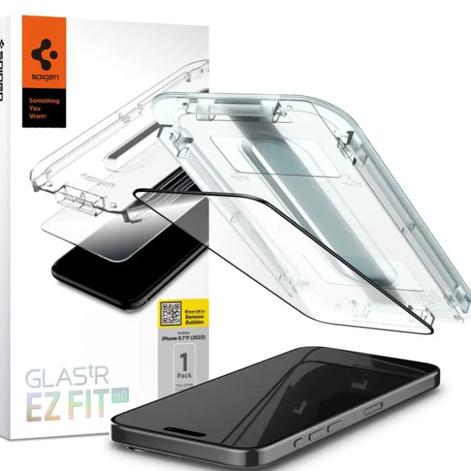 Szkło Hartowane Spigen Glas.tr ”ez Fit” Fc iPhone 15 Pro Black
