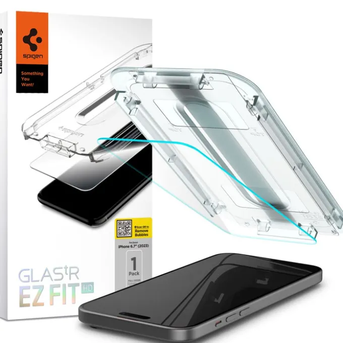 Szkło Hartowane Spigen Glas.tr ”ez Fit” iPhone 15 Plus Clear