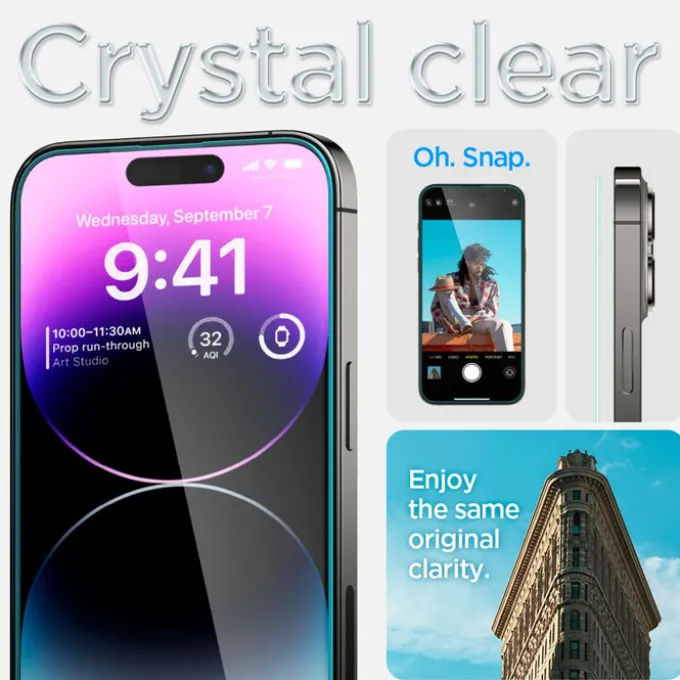 Szkło Hartowane Spigen Glas.tr ”ez Fit” 2-pack iPhone 14 Pro Max Clear