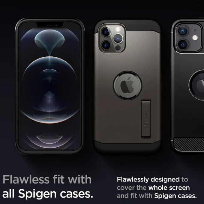 Szkło Hartowane SPIGEN Glas.tr ”ez Fit” 2-pack iPhone 12 12 Pro