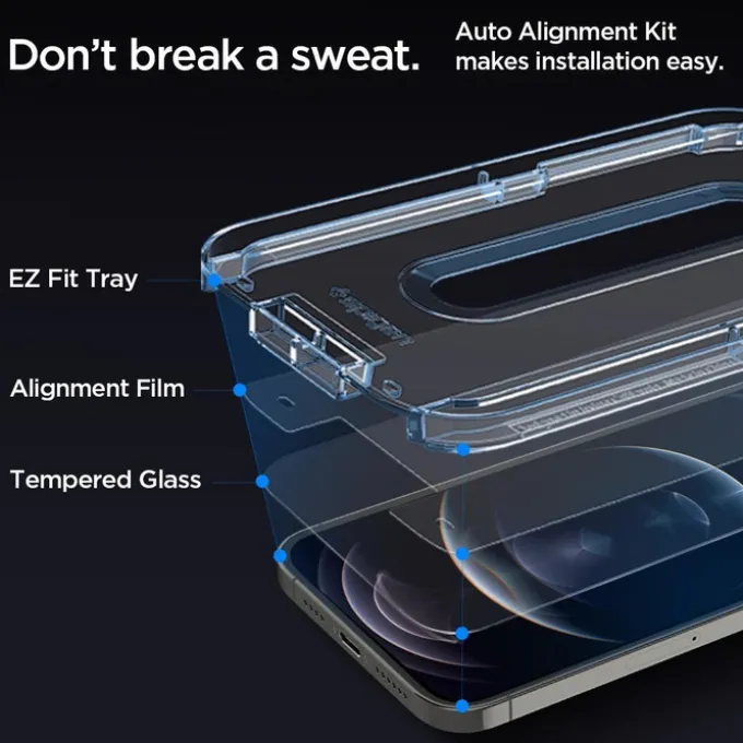 Szkło Hartowane SPIGEN Glas.tr ”ez Fit” 2-pack iPhone 12 12 Pro