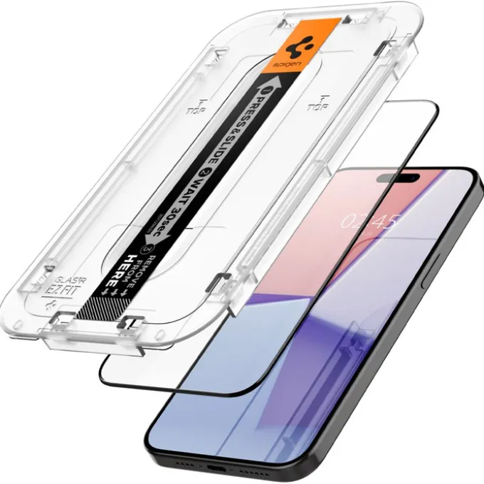 Szkło Hartowane Spigen Glas.tr ”ez Fit” Fc 2-pack iPhone 15 Pro Black