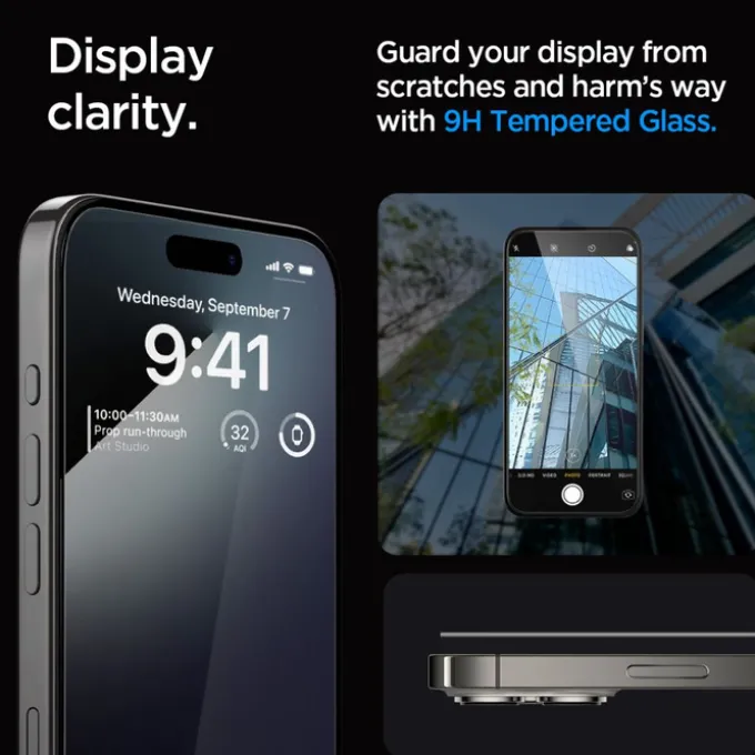 Szkło Hartowane Spigen Glas.tr ”ez Fit” Fc 2-pack iPhone 15 Pro Black
