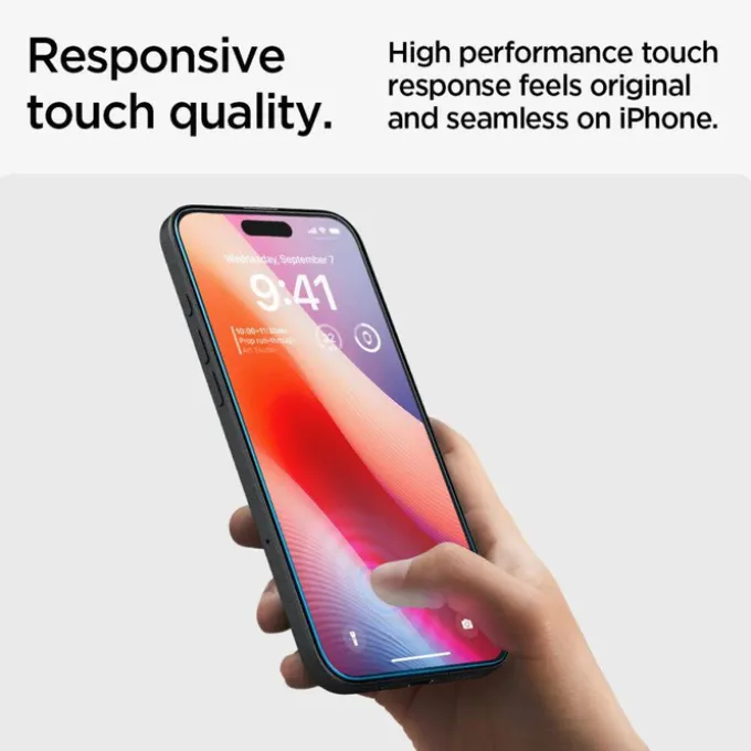 Szkło Hartowane Spigen Glas.tr ”ez Fit” iPhone 15 Clear