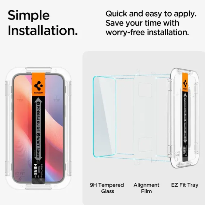 Szkło Hartowane Spigen Glas.tr ”ez Fit” iPhone 15 Clear