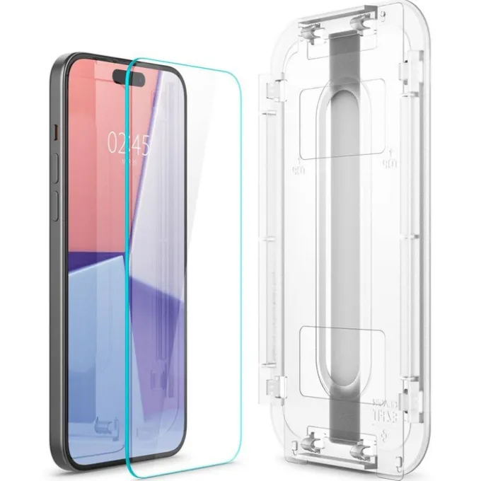 Szkło Hartowane Spigen Glas.tr ”ez Fit” 2-pack iPhone 16 / 15 Clear