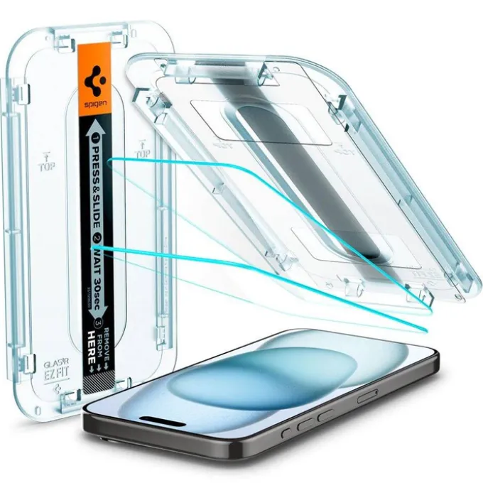 Szkło Hartowane Spigen Glas.tr ”ez Fit” 2-pack iPhone 16 / 15 Clear