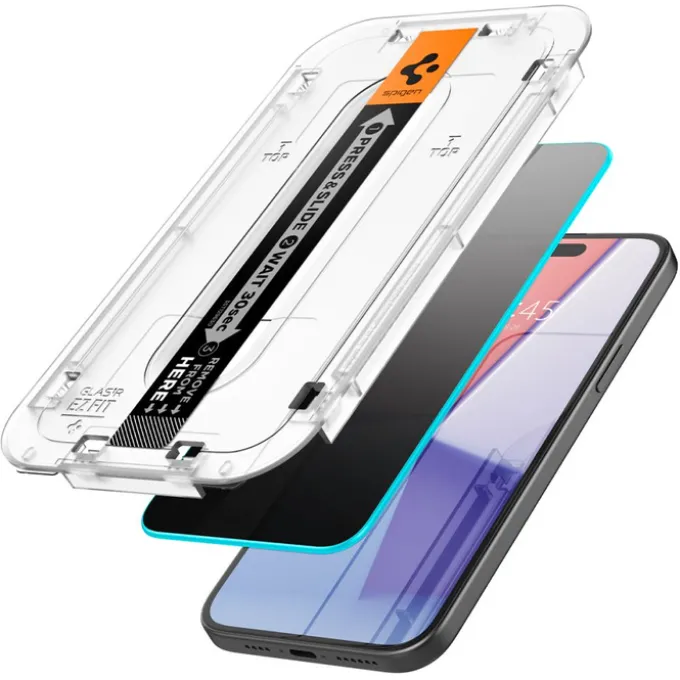 Szkło Hartowane Spigen Glas.tr ”ez Fit” 2-pack iPhone 15 Pro Privacy