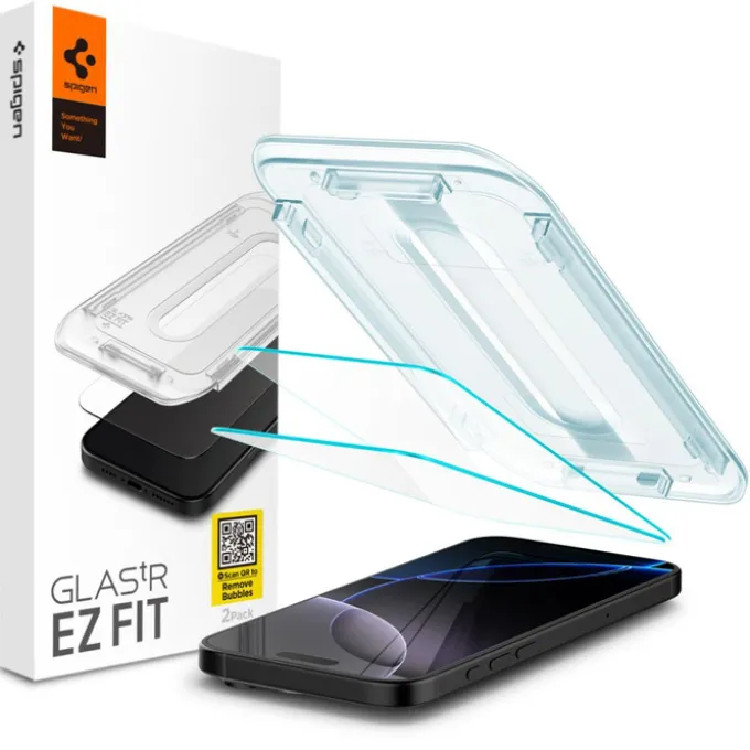 SZKŁO HARTOWANE SPIGEN GLAS.TR ”EZ FIT” 2-PACK IPHONE 16 PRO MAX, 17 PRO MAX CLEAR