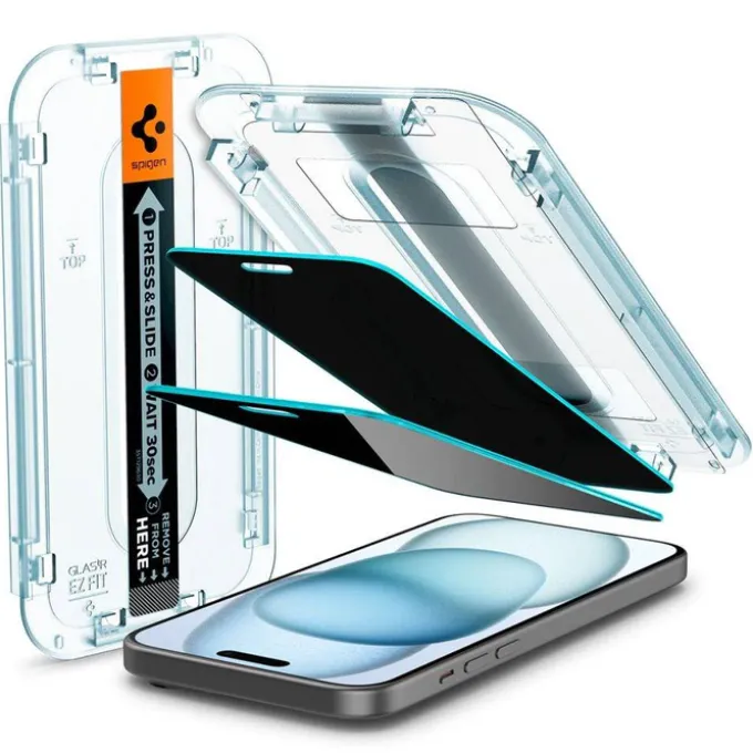 Szkło Hartowane Spigen Glas.tr ”ez Fit” 2-pack iPhone 15 /16 Privacy