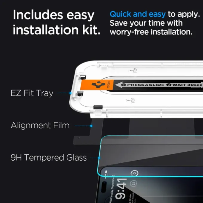 Szkło Hartowane Spigen Glas.tr ”ez Fit” 2-pack iPhone 15 Pro Max Clear