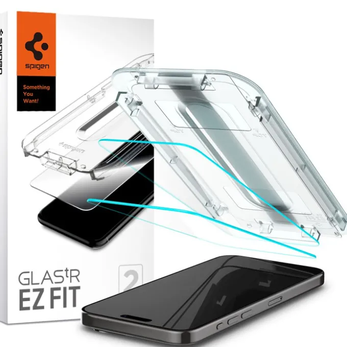 Szkło Hartowane Spigen Glas.tr ”ez Fit” 2-pack iPhone 15 Pro Max Clear